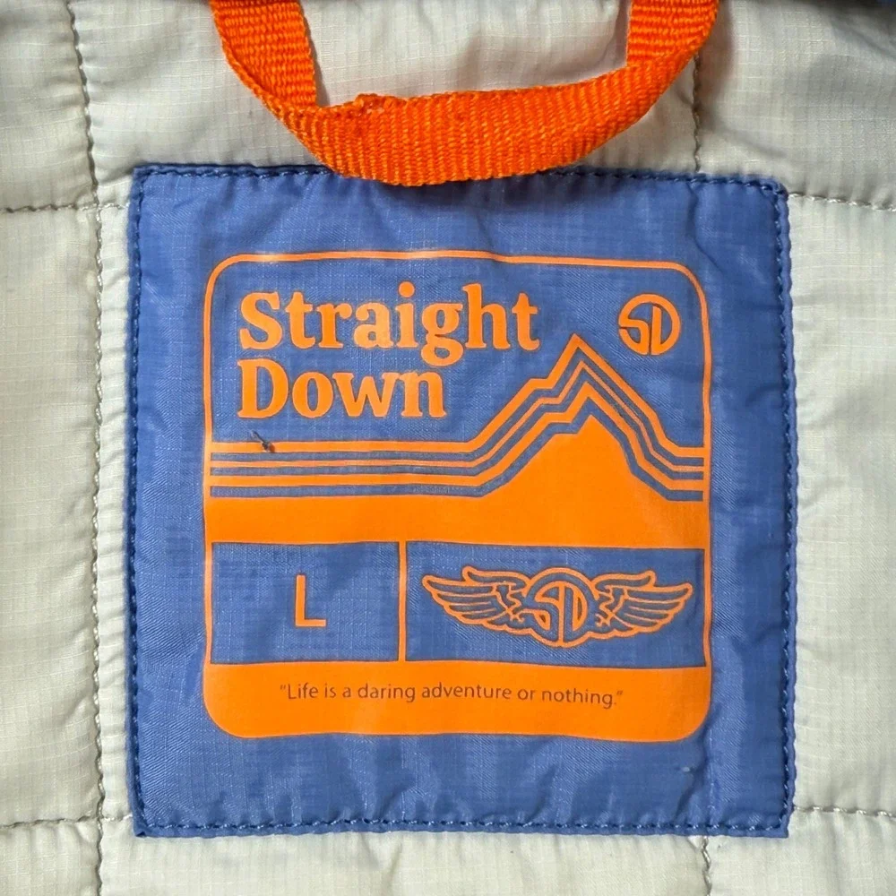 Straight Down‎ Puffer Vest Mens Large Lightweight Outdoor Adventure